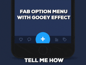 How to Add Android FAB option menu with Gooey Effect