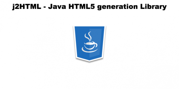 j2HTML - Java HTML5 generation Library