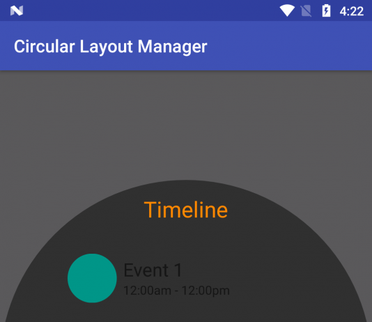 How to add Circular Layout Manager