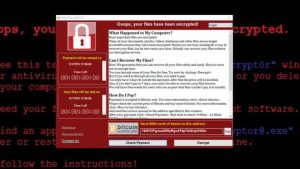 Ransomware or WannaCry Virus Example