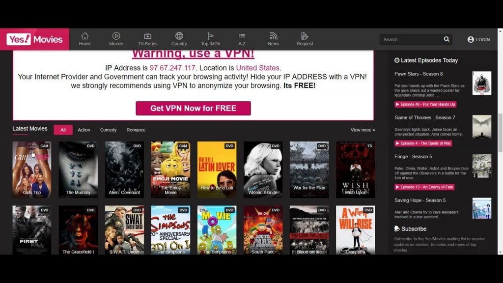 Yes Movies App for Android, iOS, Windows 7, 8, 10 download