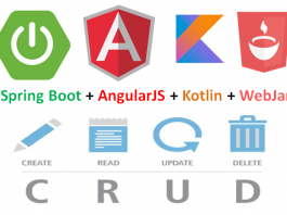 Spring Boot + Kotlin + AngularJS + WebJar CRUD Example