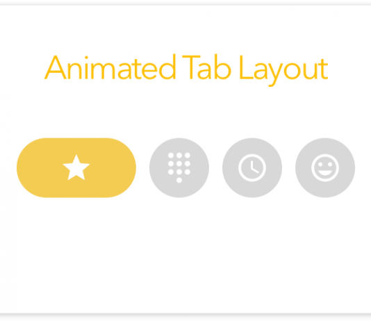 Animated Tab Layout in Andrid