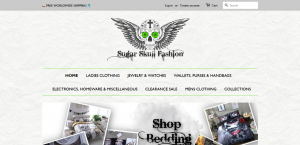 Sugar Skull Fashion store’s homepage. TellMeHow